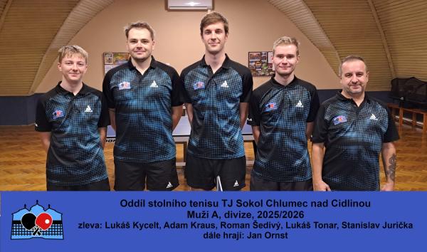 A tym oddíl stolního tenisu Chlumec nad Cidlinou 2025